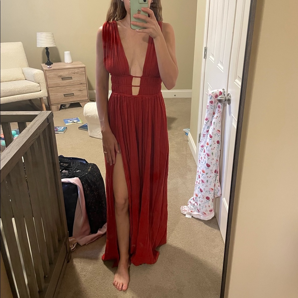 Jen’s Pirate Booty Red Maxi Dress
